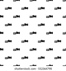 Hand holding credit card pattern. Simple illustration of hand holding credit card vector pattern for web
