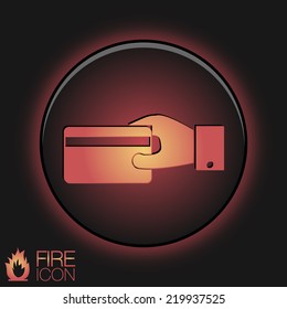 Hand holding credit card, vector, credit card in hand, Payment icon