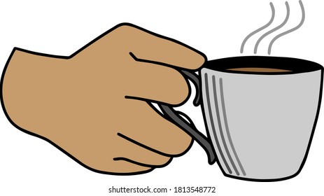 hand holding cup of coffee