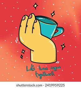 Hand holding a cup of coffee
