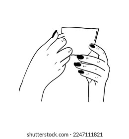 hand holding a cup of coffee icon, hand drawn line art of hand holding a cup of coffee