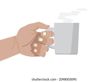 taza de café o té de mano