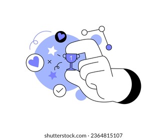 a hand holding a cup with a star on it