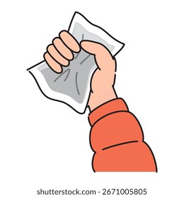 Hand Holding Disposable Hand Warmer - Winter Illustration