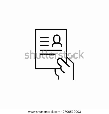 hand holding document icon sign vector