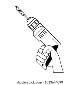 Hand holding drill