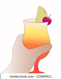 hand holding drink