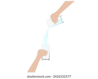 Hand holding a drinking glass.