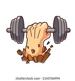 Hand Holding Dumbbell
