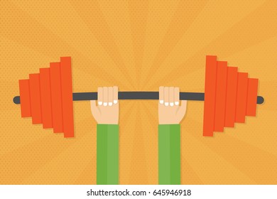 Hand holding a dumbbell