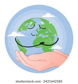 mano sujetando tierra, tierra en mano, globo en mano