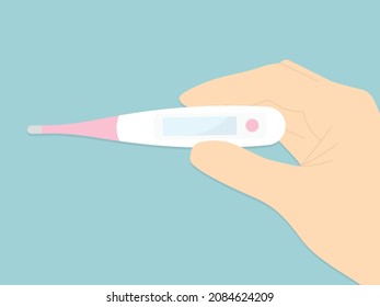 termómetro eléctrico de mano - ilustración vectorial