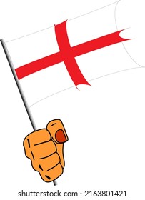 Hand Holding England Flag vector