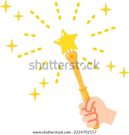 Hand holding a fancy magic wand