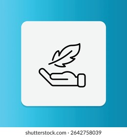 The hand holding a feather icon symbolizes gentle laundry care for sensitive skin or delicate fabrics.	
