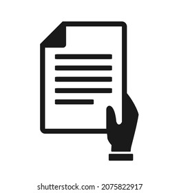 Icono de documento de archivo de retención manual. Vector de ilustración