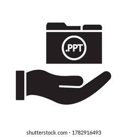 hand holding the file folder on white background