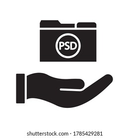 hand holding the file folder on white background
