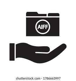 hand holding the file folder on white background