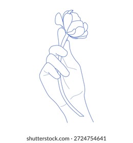 hand holding a flower, symbolizing simplicity and natural beauty
