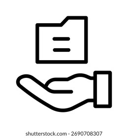 Ícone de pasta de retenção manual, estrutura de tópicos de suporte a compartilhamento de arquivos