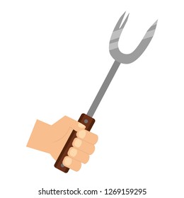 hand holding fork