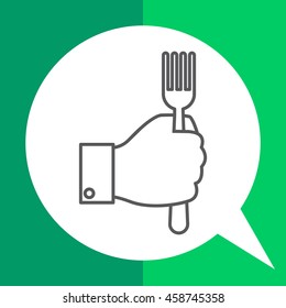 Hand holding fork 