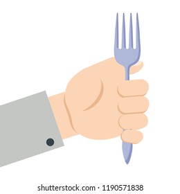 hand holding fork cutlery kitchen tool