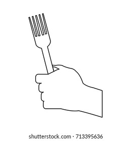 hand holding fork icon image 