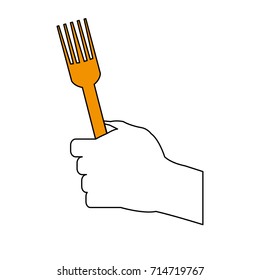 hand holding fork icon image