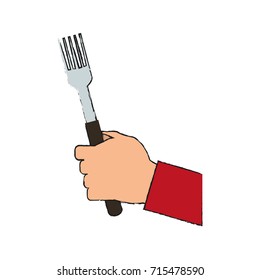 hand holding fork icon image