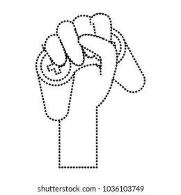 hand holding gamepad video game device