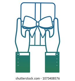 hand holding gift box surprise image