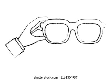 hand holding glasses accessory optical element