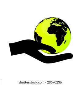 hand holding the globe 2