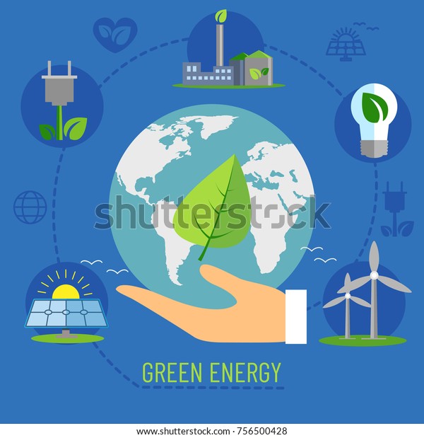 Hand Holding Globe Demonstrating Protect Environment Stock Vector 