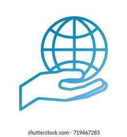 hand holding globe world commerce financial