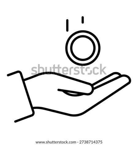 A hand holding a glowing orb with rays of light emanating from it. isolated on white background, Vector