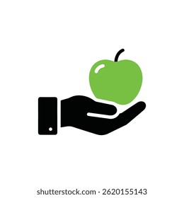 Hand Holding Green Apple Representing Fresh and Healthy Food Choices