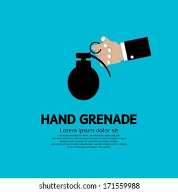 Hand Holding A Grenade