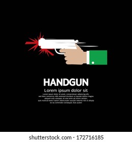 Hand Holding A Gun