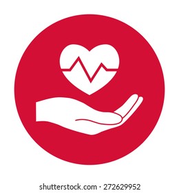 Hand holding heart.