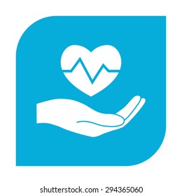 Hand holding heart.