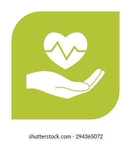 Hand holding heart.