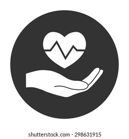 Hand holding heart.