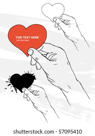 Mano sosteniendo el corazón
