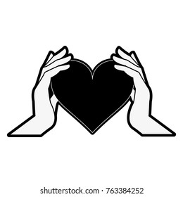 Hand holding a heart