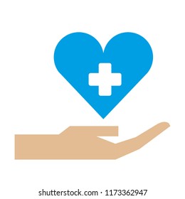 hand holding heart medical healthcare