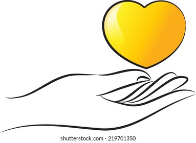 hand holding a heart shape
