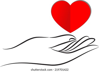 hand holding a heart shape